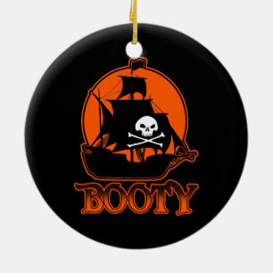 Halloween Pirate Booty Ceramic Tree Decoration