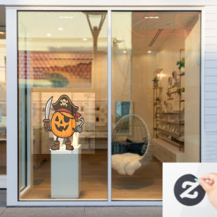 Halloween pirate Jack-o-Lantern