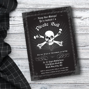 Halloween Pirate Party Invitation