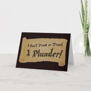 Halloween Pirate Plunder Card