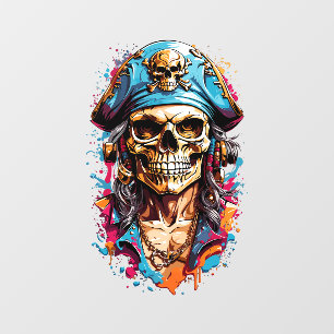 Halloween pirate skull