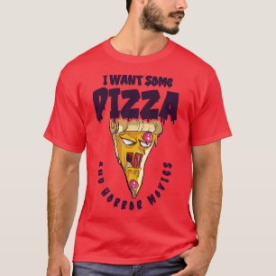 Halloween Pizza Monster Scary Pizza Lover Food T-Shirt