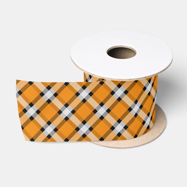 Halloween Plaid 4 Satin Ribbon (Spool)