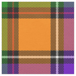 Hallowe'en Plaid Fabric