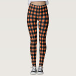 Halloween Plaid Pattern in Black and Orange  Leggings<br><div class="desc">Get into the spooky spirit with these Halloween plaid leggings in classic black and orange! The bold plaid pattern combines festive colours with a trendy, playful vibe, perfect for showing off your Halloween style. Whether you're dressing up for a costume party or just want to add a fun touch to...</div>