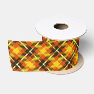 Halloween Plaid Satin Ribbon