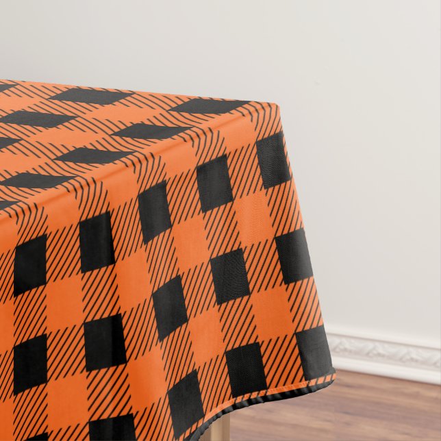 Halloween Plaid Tablecloth (In Situ)
