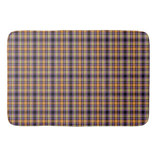 Halloween Plaid Tartan Bath Mat