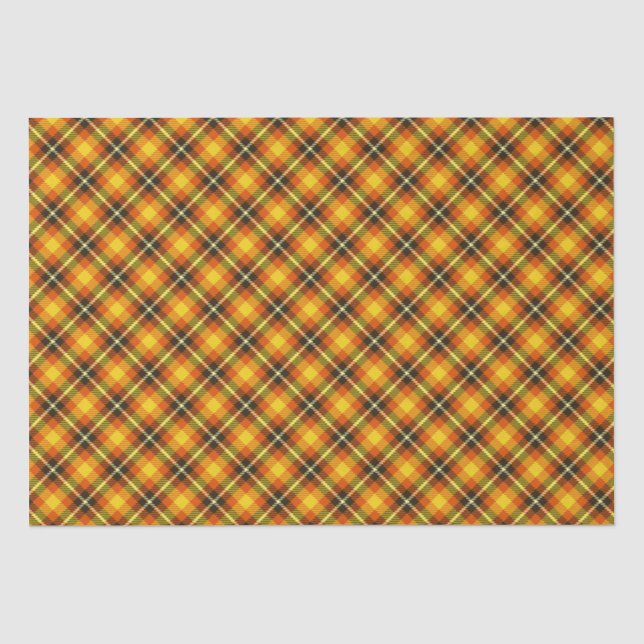 Halloween Plaid Tissue Paper (Front)