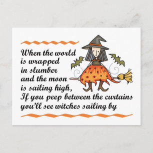 Halloween Poem Postcard