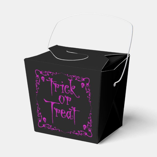 Halloween Poison Purple Trick or Treat Favour Box (Front Side)