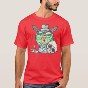 Halloween Poison Skull Witch Vibes Spooky Hallowee T-Shirt