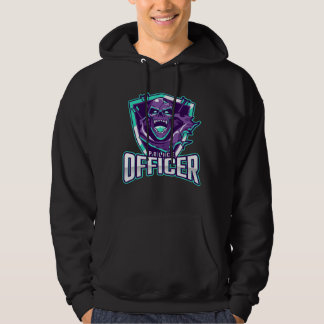 Halloween Police Officer Angry Skull Hoodie