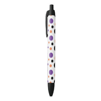 Halloween Polka Dots Black Ink Pen