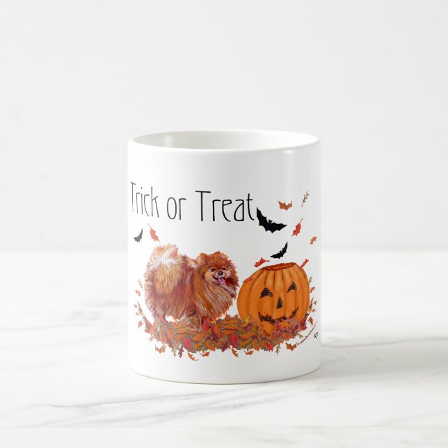 Halloween Pomeranian Coffee Mug (Center)