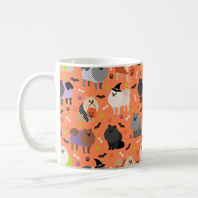 Halloween Pomeranian Coffee Mug (Left)