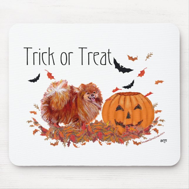 Halloween Pomeranian Mouse Pad (Front)