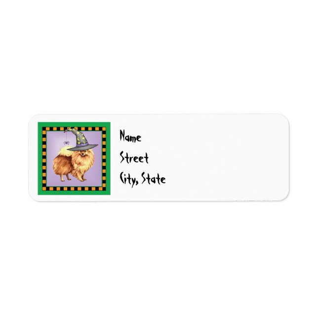 Halloween Pomeranian Return Address Label (Front)