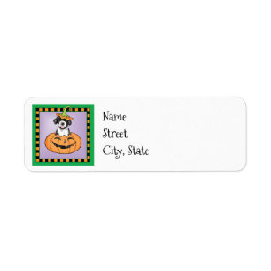 Halloween Portuguese Water Dog Return Address Label