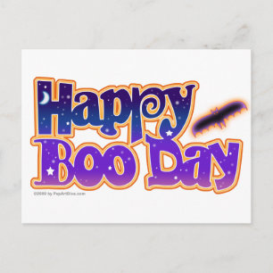 Halloween Post Cards - Happy Boo Day Art