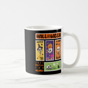 Halloween Postage Stamp Retro Skeleton Halloween K Coffee Mug