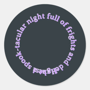 Halloween Postcard Classic Round Sticker