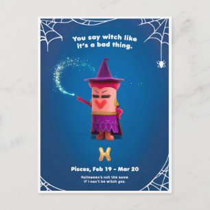 Halloween Postcard for Pisces