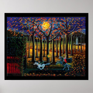 Halloween,poster,headless,horseman,forest Poster