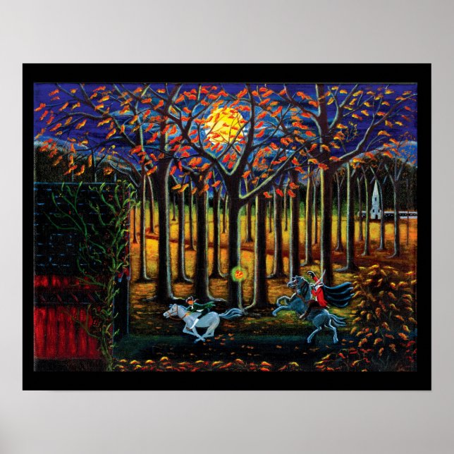 Halloween,poster,headless,horseman,forest Poster (Front)