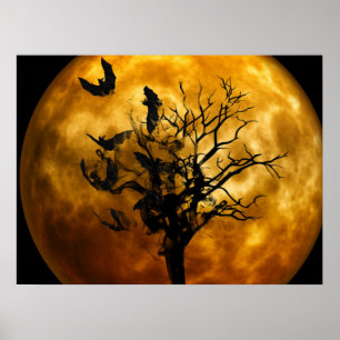 Halloween Poster-Scary Bats Poster