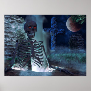 Halloween Poster-Scary Skeleton Poster