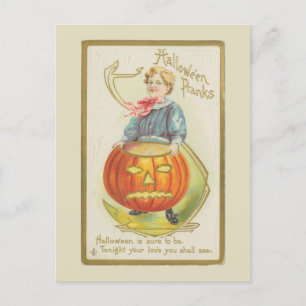 Halloween Pranks Vintage Postcard