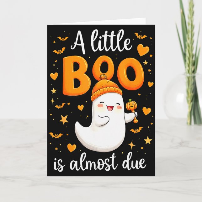 Halloween Pregnancy Announcement A Little Boo Is A (Front)