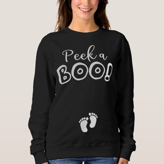 Halloween Pregnancy Announcement Costume for Pregn Sweatshirt (Front)