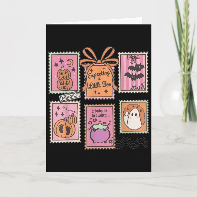 Halloween Pregnancy Announcement Funny Ghost Baby  (Front)