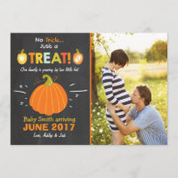 Halloween pregnancy announcement Trick or Treat