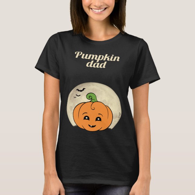 Halloween Pregnancy Dad Expecting Twin Babies Pump T-Shirt (Front)