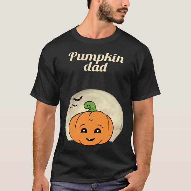Halloween Pregnancy Dad Expecting Twin Babies Pump T-Shirt (Front)