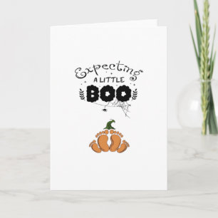 Halloween Pregnancy Mom To Be Expecting Little Boo Card