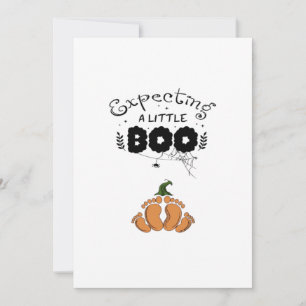 Halloween Pregnancy Mom To Be Expecting Little Boo Holiday Card