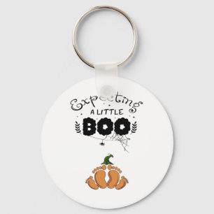 Halloween Pregnancy Mom To Be Expecting Little Boo Key Ring