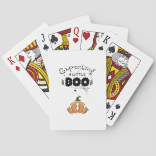 Halloween Pregnancy Mom To Be Expecting Little Boo Playing Cards