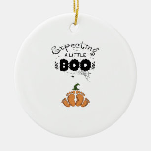Halloween Pregnancy Mum To Be Expecting Little Boo Ceramic Ornament