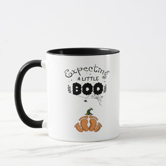 Halloween Pregnancy Mum To Be Expecting Little Boo Mug (Left)