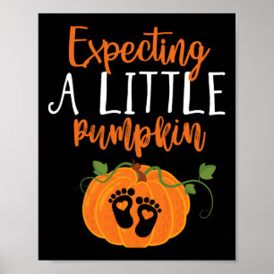 Halloween Pregnancy Mum To Be Expecting Little Pum Poster