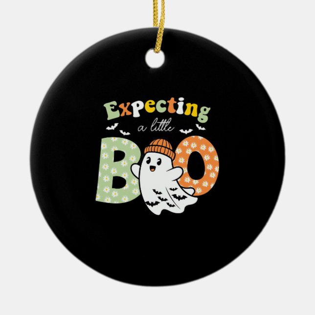 Halloween Pregnancy Pregnance Mum To Be Expecting  Ceramic Ornament (Front)