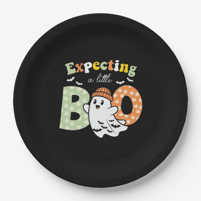 Halloween Pregnancy Pregnance Mum To Be Expecting  Paper Plate (Front)