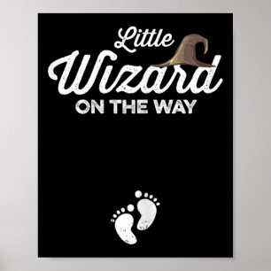 Halloween Pregnancy Shirt Mum To Be Little Wizard Poster