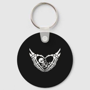 Halloween Pregnant Baby Skeleton Spooky Season New Key Ring