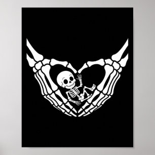 Halloween Pregnant Baby Skeleton Spooky Season New Poster